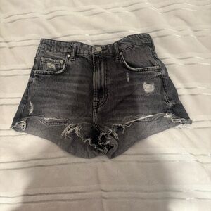 Zara Charcoal Jean Shorts